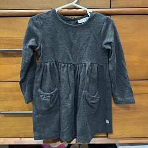 Charcoal Long Sleeve Kids Dress by Wheat, Size 18 Months